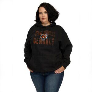 Cincinnati Bengals NFL Women's Plus Size Screen Print Hoodie 2X